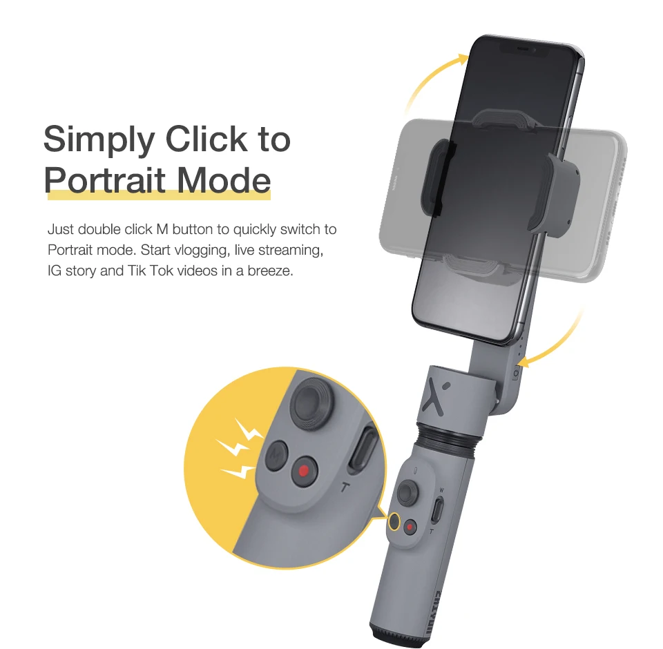 ZHIYUN SMOOTH X Phone Gimbal Selfie Stick Handheld Stabilizer Palo Smartphone for iPhone Samsung Huawei Xiaomi Redmi
ZHIYUN SMOOTH X Phone Gimbal Selfie Stick Handheld Stabilizer Palo Smartphone for iPhone Samsung Huawei Xiaomi Redmi