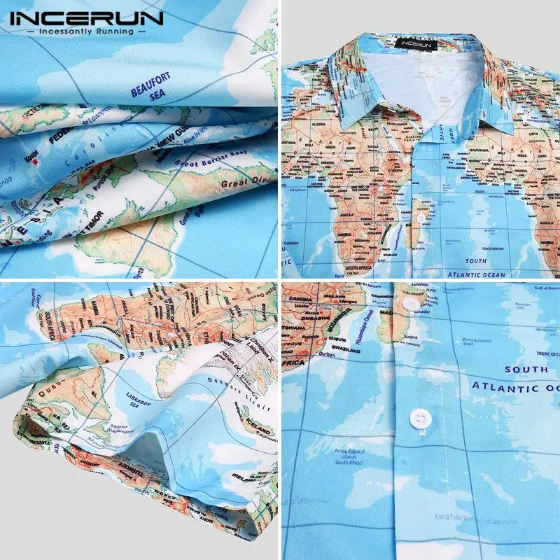 Men Fashion Printed Shirts Casual Short Sleeve Lapel Camisa Man 3D World Map Floral Shirt Summer Comfy Hombre Blusas 3XL INCERUN
Men Fashion Printed Shirts Casual Short Sleeve Lapel Camisa Man 3D World Map Floral Shirt Summer Comfy Hombre Blusas 3XL INCERUN