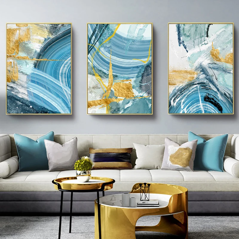 Golden Blue Abstract Canvas Painting Nordic Style Decorative Wall Art Pictures for Living Room Poster and Print Home Decor
Golden Blue Abstract Canvas Painting Nordic Style Decorative Wall Art Pictures for Living Room Poster and Print Home Decor