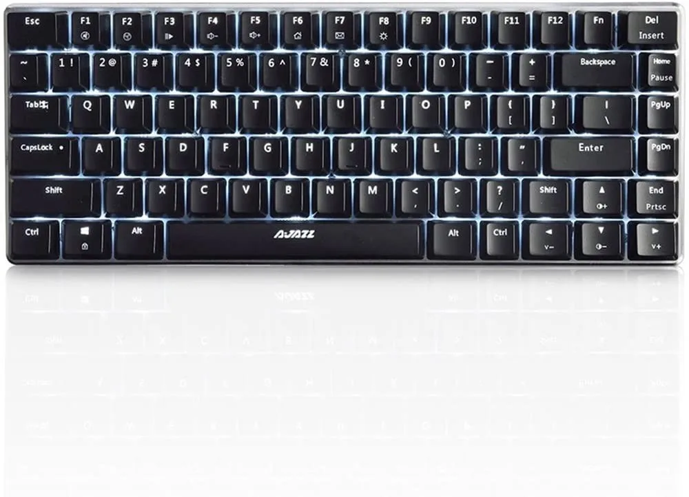 Игровая клавиатура AK33 механическая Проводная с подсветкой 82 клавиши синий и