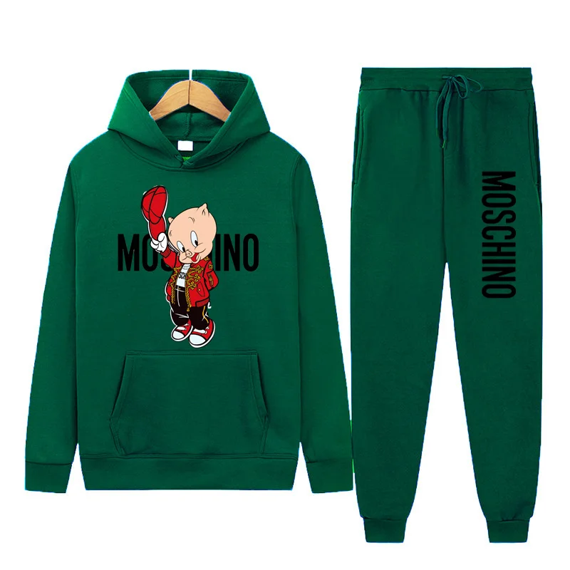 Solid 2-piece Sets Brand letters+pig hoodie+sweatpants suit Run Sports Tracksuits Men Sportswear Sweatshirt Gym Fitness Jogging
Solid 2-piece Sets Brand letters+pig hoodie+sweatpants suit Run Sports Tracksuits Men Sportswear Sweatshirt Gym Fitness Jogging