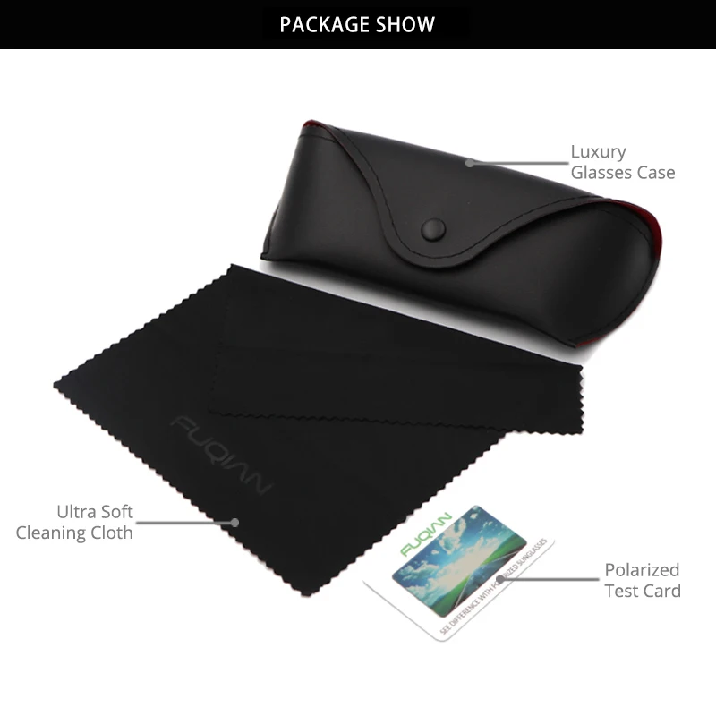 FUQIAN Hot Sale Polarized Sunglasses Men Women Classic Square Plastic Driving Sun Glasses Male Fashion Black Shades UV400
FUQIAN Hot Sale Polarized Sunglasses Men Women Classic Square Plastic Driving Sun Glasses Male Fashion Black Shades UV400