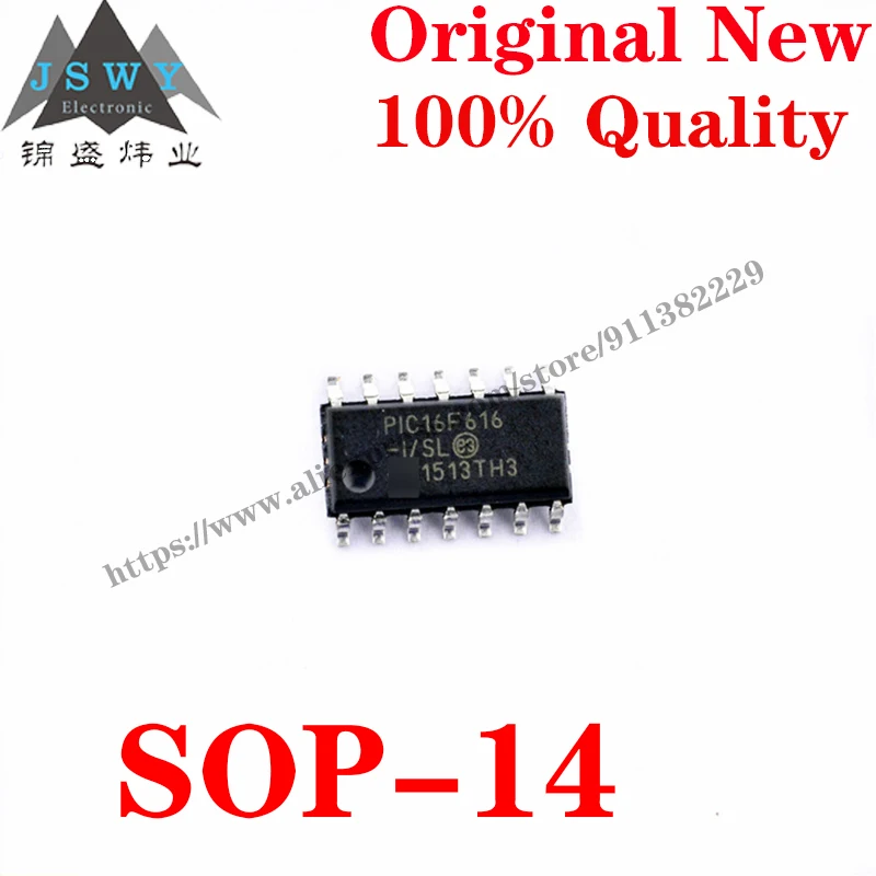 10~100PCS PIC16F616-I/SL SOP14 16F616-ISL Semiconductor 8-bit microcontroller -MCU IC Chip with for module arduino Free Shipping 
10~100PCS PIC16F616-I/SL SOP14 16F616-ISL Semiconductor 8-bit microcontroller -MCU IC Chip with for module arduino Free Shipping