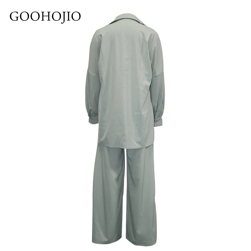 GOOHOJIO 2021 New Spring Autumn Fashion Suit for Ladies Wide Leg Pants Women Jumpsuits Fashionable Leisure Two-piece Suit Women
GOOHOJIO 2021 New Spring Autumn Fashion Suit for Ladies Wide Leg Pants Women Jumpsuits Fashionable Leisure Two-piece Suit Women