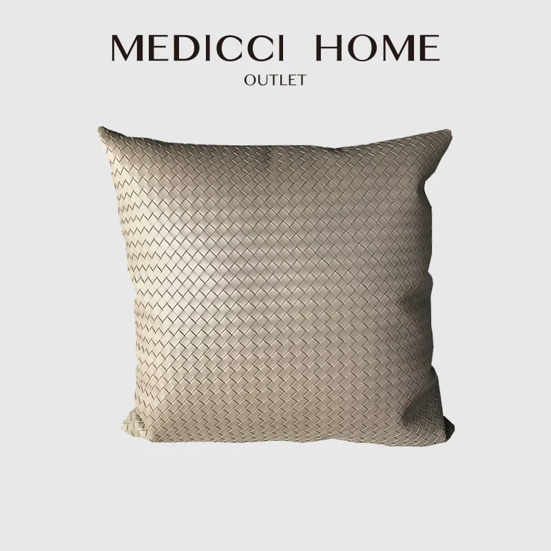 Medicci Home Woven Leather Pillow Covers Mid Centure Modern Style Khaki Luxurious Knitted Cushion Case 45x45 cm Free Shipping
Medicci Home Woven Leather Pillow Covers Mid Centure Modern Style Khaki Luxurious Knitted Cushion Case 45x45 cm Free Shipping