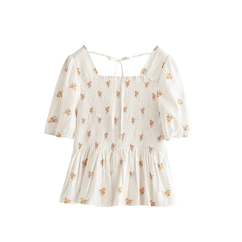 INMAN X-Shape Blouse Women Elegant Chic Floral Print Short Sleeve Elastic Design Lady Female Tops 
INMAN X-Shape Blouse Women Elegant Chic Floral Print Short Sleeve Elastic Design Lady Female Tops