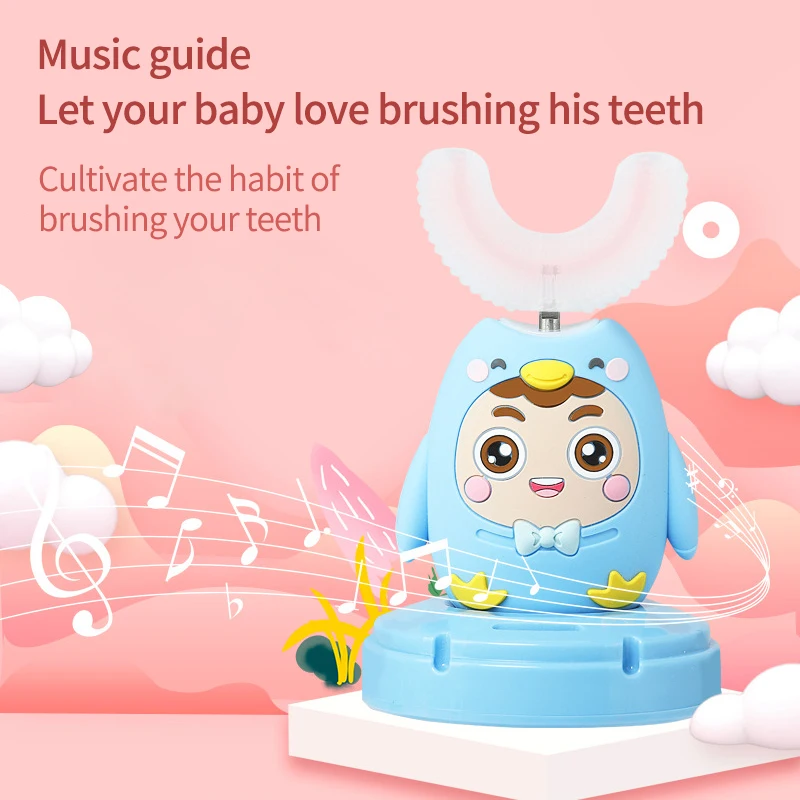 Electric Toothbrush with U-Shaped Toothbrush,Wireless Charging Ultrasonic Automatic Toothbrush,Cartoon Modeling Design for Kids
Electric Toothbrush with U-Shaped Toothbrush,Wireless Charging Ultrasonic Automatic Toothbrush,Cartoon Modeling Design for Kids