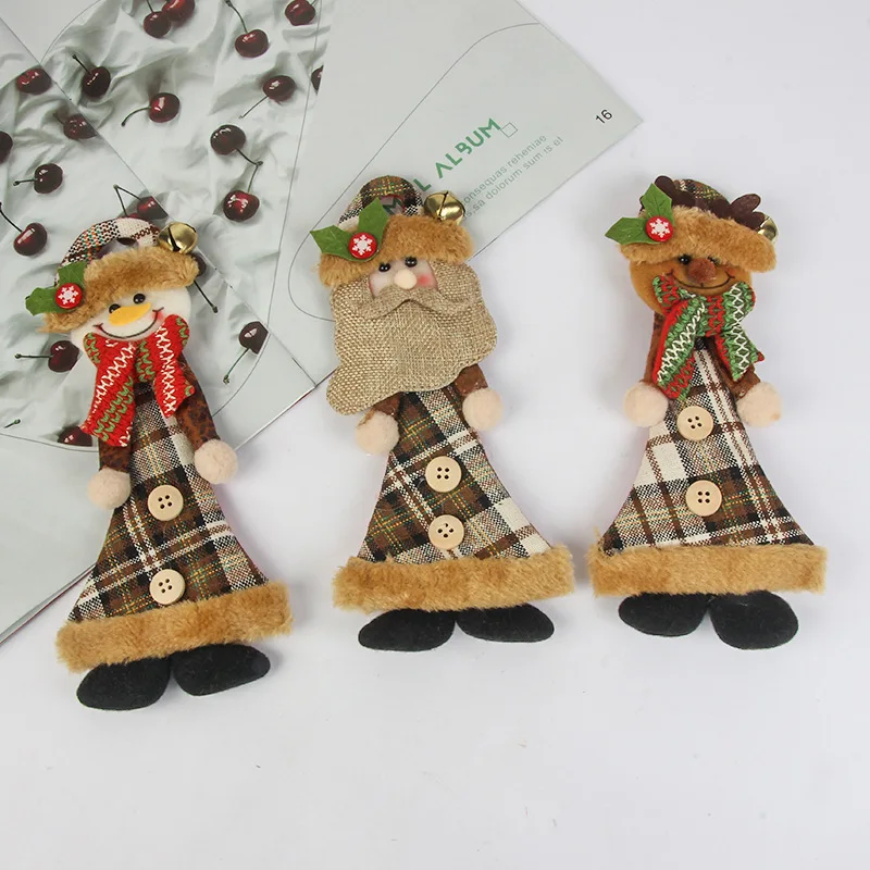 Christmas tree decoration cloth lattice Christmas Snowman fawn doll pendant Santa Claus doll Dropshipping 
Christmas tree decoration cloth lattice Christmas Snowman fawn doll pendant Santa Claus doll Dropshipping