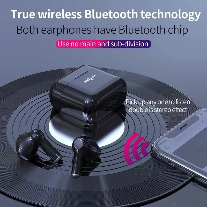 ZEALOT T3 TWS Wireless Bluetooth 5.0 Headphones Touch Control Headphones with Microphone for Smartphone
ZEALOT T3 TWS Wireless Bluetooth 5.0 Headphones Touch Control Headphones with Microphone for Smartphone