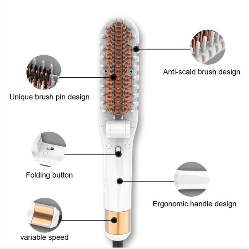 High quality Folding Ionic Hair Brush Portable Electric Hair Straightener Comb Travel Hair Straightener Anti Scald Feature
High quality Folding Ionic Hair Brush Portable Electric Hair Straightener Comb Travel Hair Straightener Anti Scald Feature