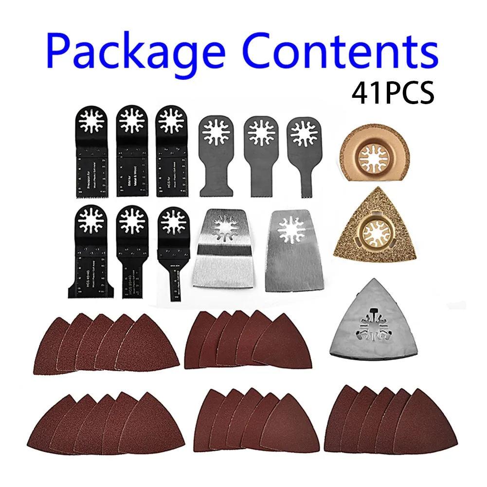 41Pcs Oscillating Multi Tool Saw Blades Accessories Kit For Fein Saw Blade For Wood Cutting Power Tool Accessories
41Pcs Oscillating Multi Tool Saw Blades Accessories Kit For Fein Saw Blade For Wood Cutting Power Tool Accessories