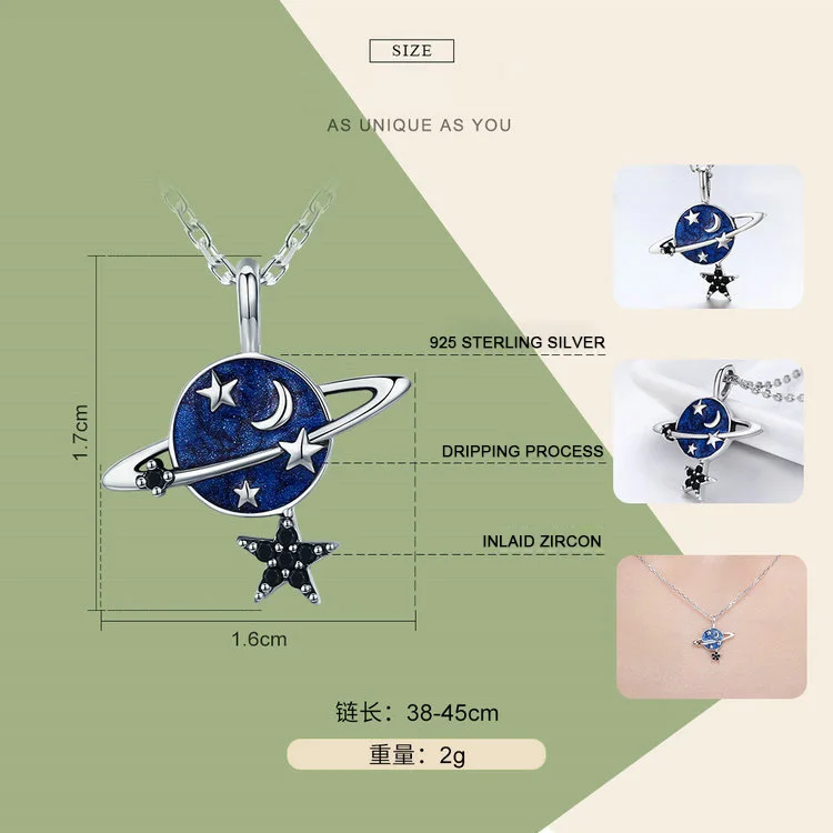 Cartoon Starry Sky Satellite Necklace for Women Lovely Gold Enamel Colorful Planet Pendants Necklaces Galaxy Jewelry Collares
Cartoon Starry Sky Satellite Necklace for Women Lovely Gold Enamel Colorful Planet Pendants Necklaces Galaxy Jewelry Collares