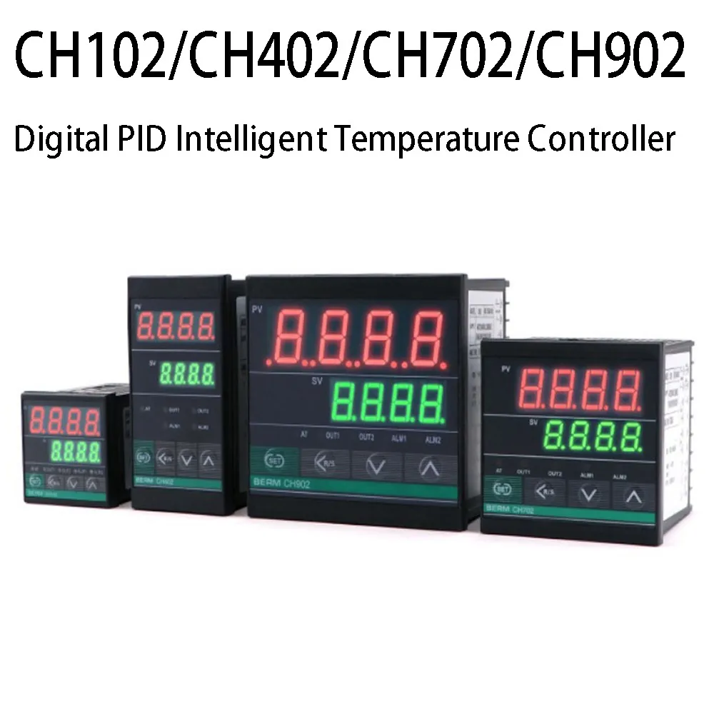 

Смарт-регулятор температуры BERM CH102 CH402 CH702 CH902, устройство с двойным выходом SSR и реле, ЖК цифровой чип IC, ПИД, интеллектуальный