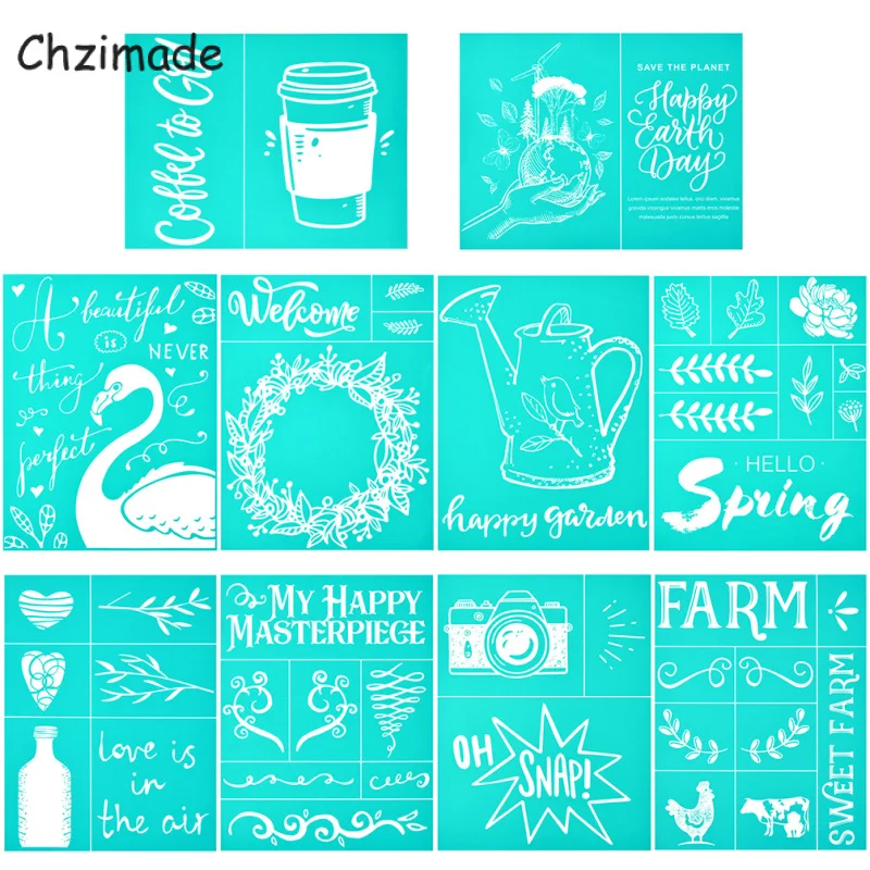 Chzimade 10 шт./лот приветствуется самоклеящаяся шелкография сетка трафарет передача для футболок сумок сделай сам украшение для дома 
Chzimade 10 шт./лот приветствуется самоклеящаяся шелкография сетка трафарет передача для футболок сумок сделай сам украшение для дома