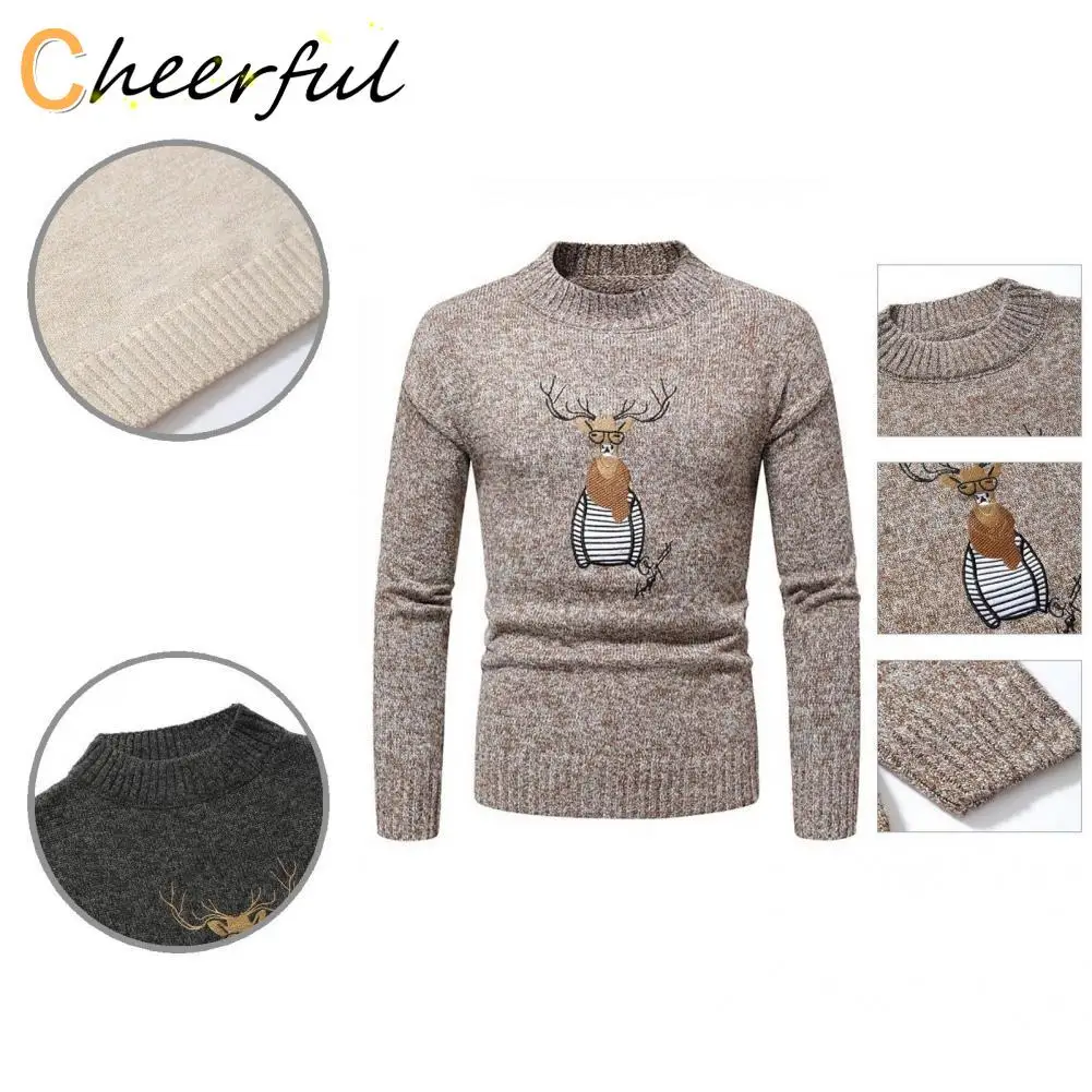 Осенний свитер, пуловер с оленем, повседневный мужской свитер с вышивкой, Рождественский свитер на новый год
Осенний свитер, пуловер с оленем, повседневный мужской свитер с вышивкой, Рождественский свитер на новый год