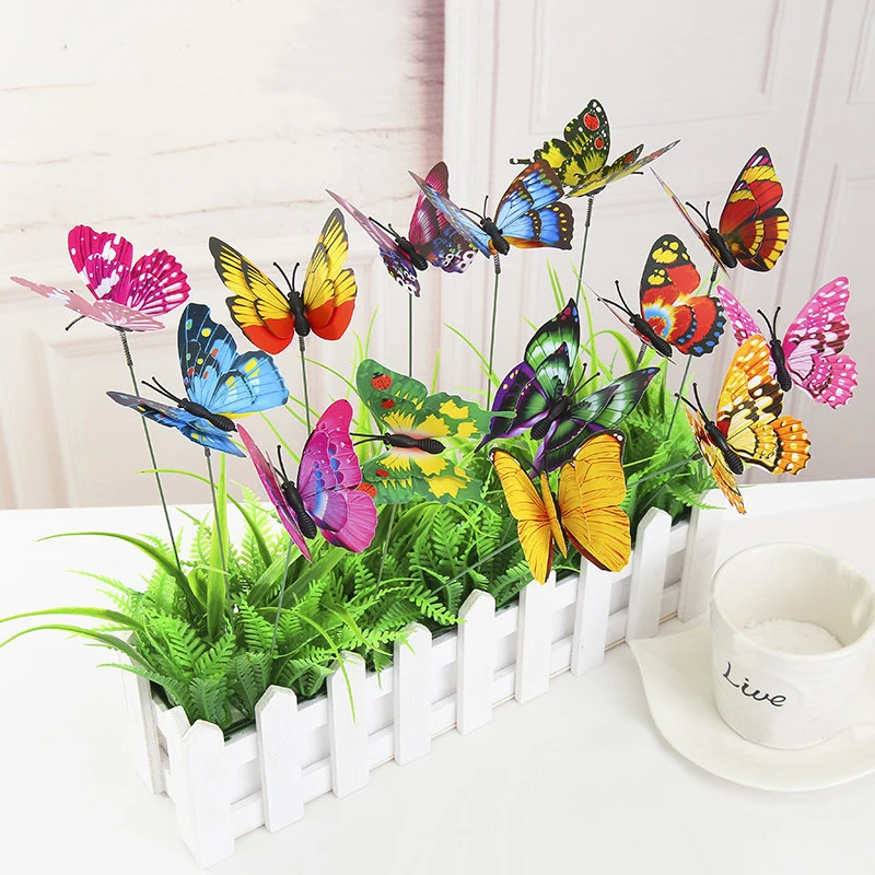 10PCS/Set 3D Simulation Butterfly Plunger For Butterflies Garden Colorful Whimsical Butterfly Outdoor Flower Pot Home Decoration 
10PCS/Set 3D Simulation Butterfly Plunger For Butterflies Garden Colorful Whimsical Butterfly Outdoor Flower Pot Home Decoration