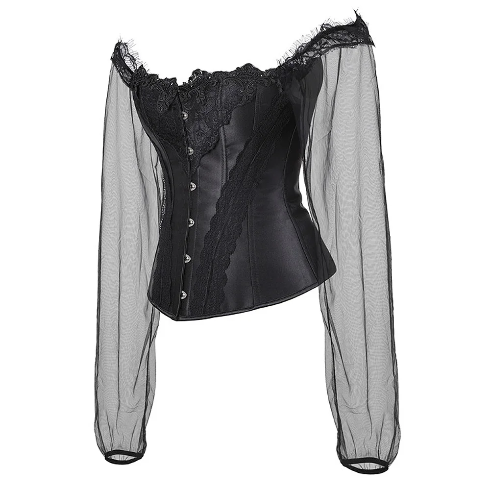 Sexy Women Long Sleeves Renaissance Bustiers Corsets Court dress Black corset top gothic clothing mujer bustier gothic clothes
Sexy Women Long Sleeves Renaissance Bustiers Corsets Court dress Black corset top gothic clothing mujer bustier gothic clothes
