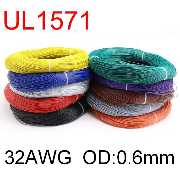 5 м UL1571 32AWG ПВХ электронный провод OD 0 6 мм гибкий кабель изолированный оловянный