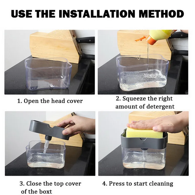Sponge Soap Dispenser Pump Manual Cleaning Press Liquid Dispenser Container Manual Press Soap Organizer Kitchen Tool # 25
Sponge Soap Dispenser Pump Manual Cleaning Press Liquid Dispenser Container Manual Press Soap Organizer Kitchen Tool # 25