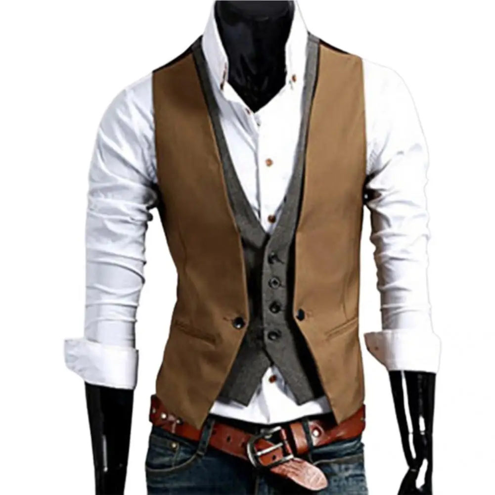 Dress Suit Vest Classic Fashion Men Layered Formal Vest Buttons Closure All-Match Suit Vest
Dress Suit Vest Classic Fashion Men Layered Formal Vest Buttons Closure All-Match Suit Vest