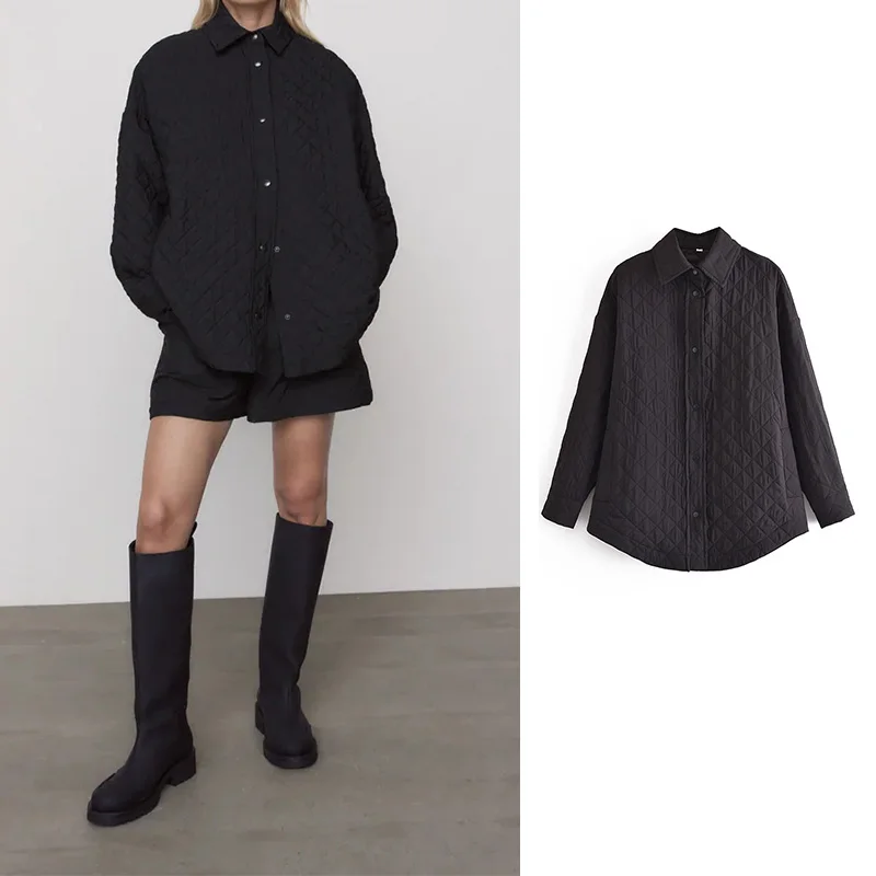 FANAN Za 2021 Autumn Women Black Oversize Thin Long Parkas Cotton Jacket Long Sleeve Female Padded Overcoat
FANAN Za 2021 Autumn Women Black Oversize Thin Long Parkas Cotton Jacket Long Sleeve Female Padded Overcoat