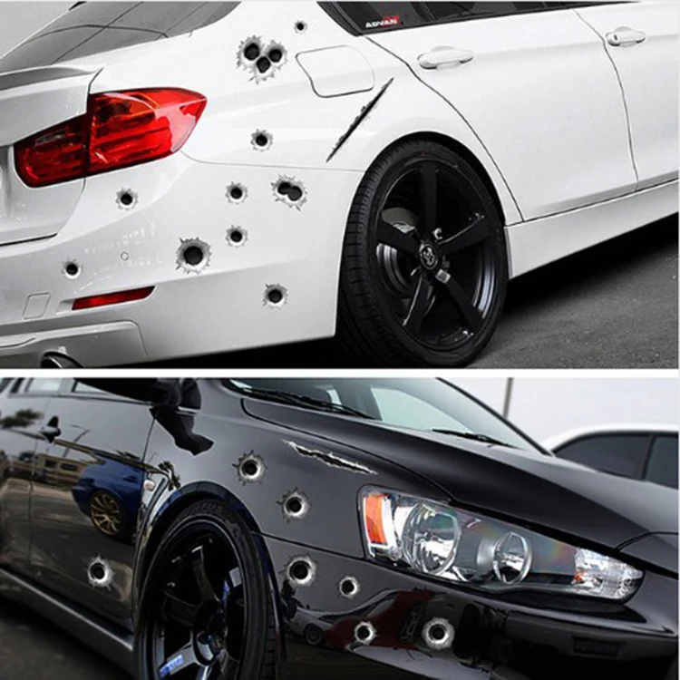 Car Sticker 3D Bullet Hole Car Side Sticker Car Cover Motorcycle Scratch Realistic Bullet Hole Waterproof Sticker Car Decoration
Car Sticker 3D Bullet Hole Car Side Sticker Car Cover Motorcycle Scratch Realistic Bullet Hole Waterproof Sticker Car Decoration