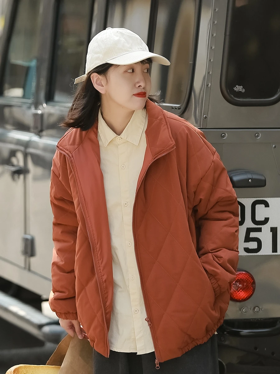 han Women's padded jacket for fall/winter new thick and warm bread jacket short zipper cropped top coat
han Women's padded jacket for fall/winter new thick and warm bread jacket short zipper cropped top coat
