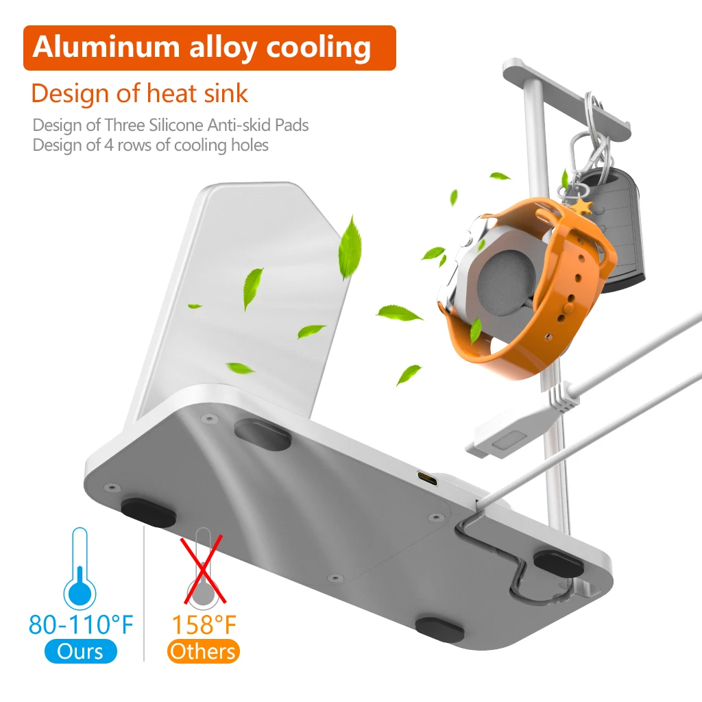 3 in 1 wireless charger for Apple Wireless headset watch desktop multi-functional wireless charging bracket
3 in 1 wireless charger for Apple Wireless headset watch desktop multi-functional wireless charging bracket