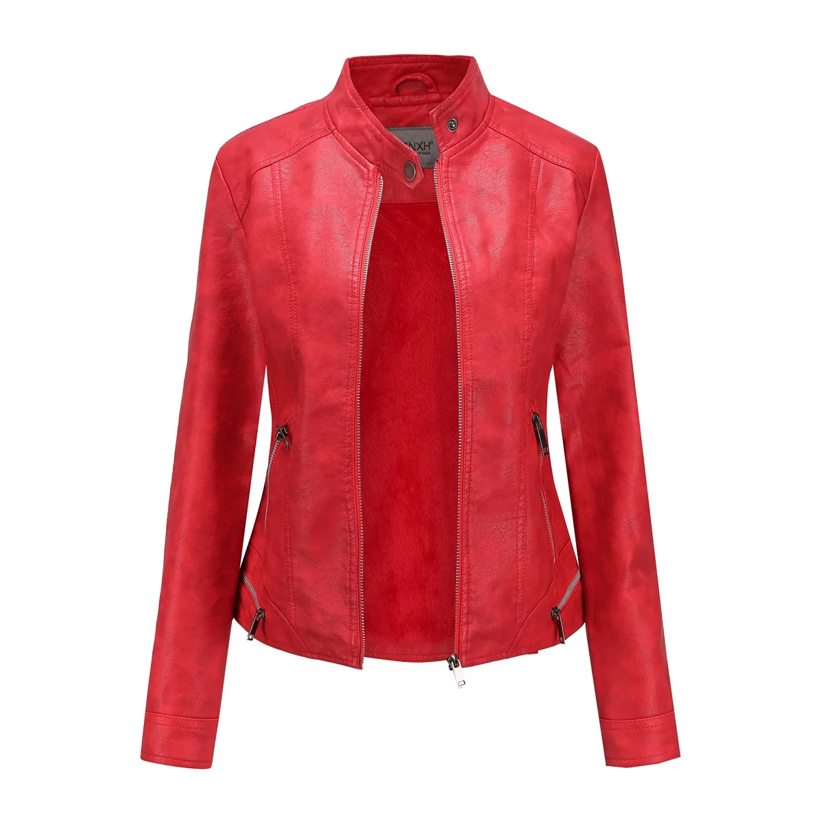 2021 Women Brand Design Leather Jacket Long Sleeve Slim PU Leather Outerwear Coat Jackets Velvet Warm Womens Streetwear Clothing
2021 Women Brand Design Leather Jacket Long Sleeve Slim PU Leather Outerwear Coat Jackets Velvet Warm Womens Streetwear Clothing