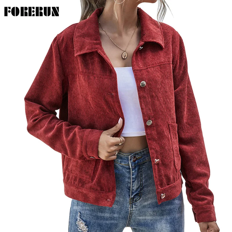 FORERUN Вельветовая куртка с отложным воротником красного вина, однобортная рубашка с карманом и длинными рукавами, весенне-осенние повседнев...
FORERUN Вельветовая куртка с отложным воротником красного вина, однобортная рубашка с карманом и длинными рукавами, весенне-осенние повседнев...