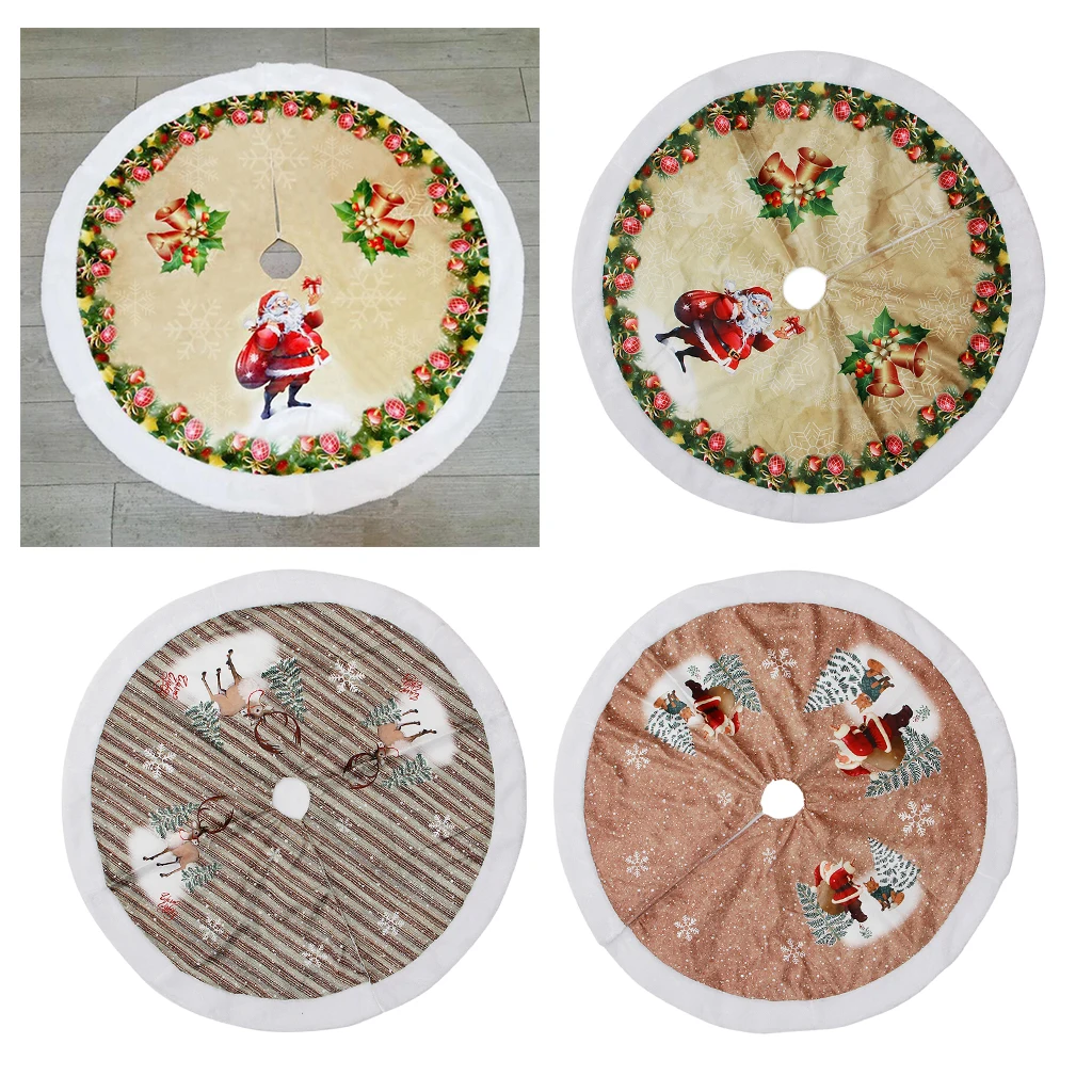 Christmas Tree Fabric Skirt Ornaments Bell Santa Reindeer Decoration 38inch
Christmas Tree Fabric Skirt Ornaments Bell Santa Reindeer Decoration 38inch