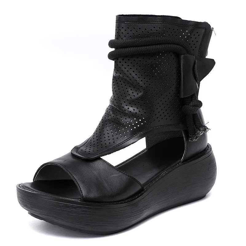 New cool boots in spring and summer of 2021: cow thick soled high heel hollow out short boots, open toe side hollow muffin soled
New cool boots in spring and summer of 2021: cow thick soled high heel hollow out short boots, open toe side hollow muffin soled
