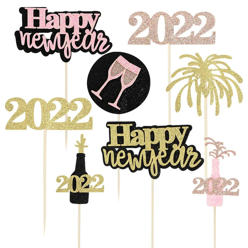 4pcs/set Happy New Year Cake Toppers Glitter Paper Topper Cupcake Decor For 2022 New Year Party Decoration Dessert Table Decor
4pcs/set Happy New Year Cake Toppers Glitter Paper Topper Cupcake Decor For 2022 New Year Party Decoration Dessert Table Decor