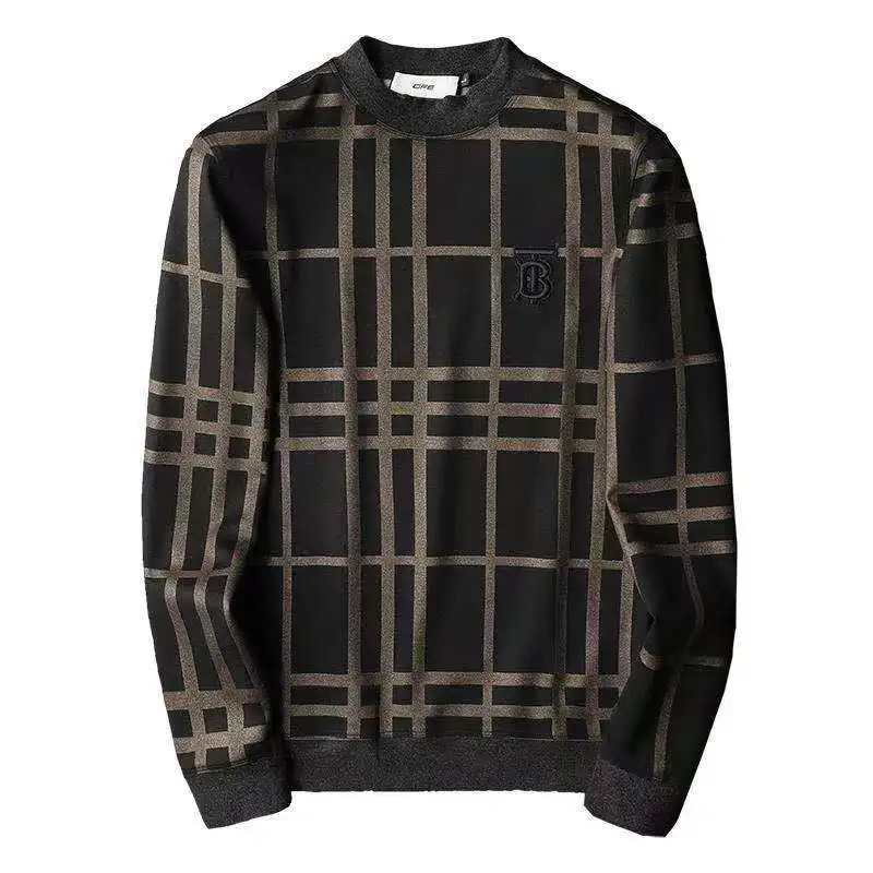 Europe and the United States foreign trade light luxury embroidery round neck long sleeve T-shirt man winter grid thickening and
Europe and the United States foreign trade light luxury embroidery round neck long sleeve T-shirt man winter grid thickening and