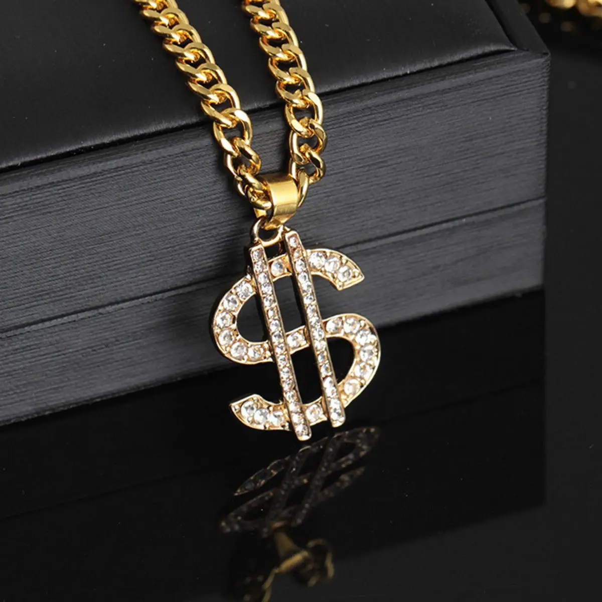 Hip Hop Gold Color Dollar Sign $ Pendants & Necklaces With Long Twist Chain Statement Necklace For Woman Men
Hip Hop Gold Color Dollar Sign $ Pendants & Necklaces With Long Twist Chain Statement Necklace For Woman Men