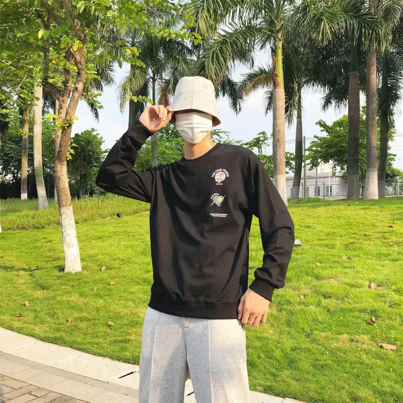 Мужской свитер в стиле хип-хоп, с круглым вырезом
Мужской свитер в стиле хип-хоп, с круглым вырезом