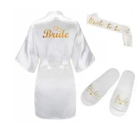 3pc set of glitter gold bride satin short bride robe slippers bridal sash peignoir women Bridal Party 2019 kimono robe
3pc set of glitter gold bride satin short bride robe slippers bridal sash peignoir women Bridal Party 2019 kimono robe