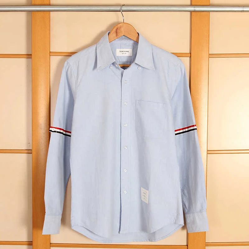 2021 TB fashion brand shirts men long sleeve striped sleeve causal oxford shirt slim white men's dress shirts office clothing
2021 TB fashion brand shirts men long sleeve striped sleeve causal oxford shirt slim white men's dress shirts office clothing
