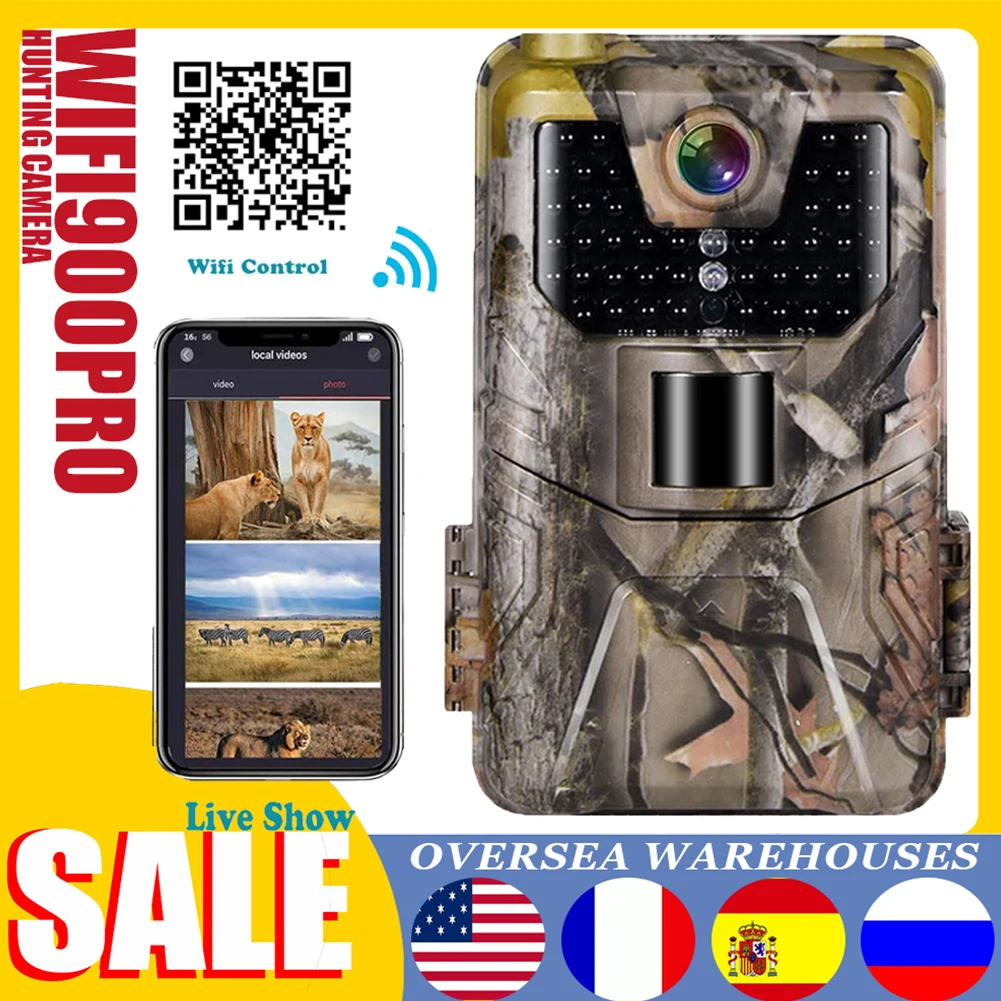 Wifi Hunting Trail Camera Portable 4K HD Camera Infrared Night Vision Waterproof Camera for Outdoor Wildlife Hunting Multiseries
Wifi Hunting Trail Camera Portable 4K HD Camera Infrared Night Vision Waterproof Camera for Outdoor Wildlife Hunting Multiseries