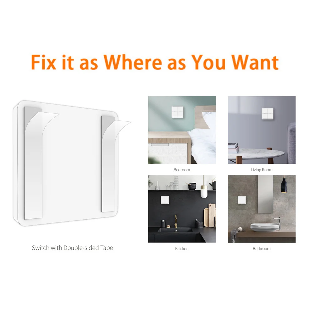 Smart Switch 3 Paired Mode 4 Gang Scenario Scene 730 Days Standby Wireless Scene Switch for Tuya ZigBee Home Assistant Switch
Smart Switch 3 Paired Mode 4 Gang Scenario Scene 730 Days Standby Wireless Scene Switch for Tuya ZigBee Home Assistant Switch