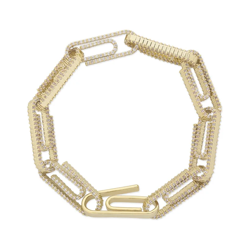 European And American Personality Paper Clip Button Bracelet Full Of Zircon Hipster Cross Border Men Hip Hop Bracelet Jin 'Ao
European And American Personality Paper Clip Button Bracelet Full Of Zircon Hipster Cross Border Men Hip Hop Bracelet Jin 'Ao