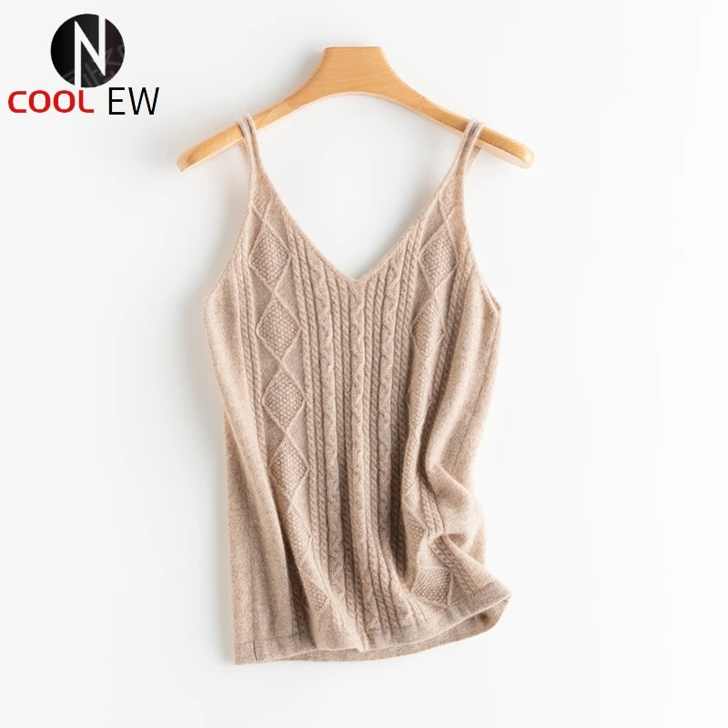 Autumn and winter new cashmere sling women's bottoming jacket 100% pure cashmere
Autumn and winter new cashmere sling women's bottoming jacket 100% pure cashmere