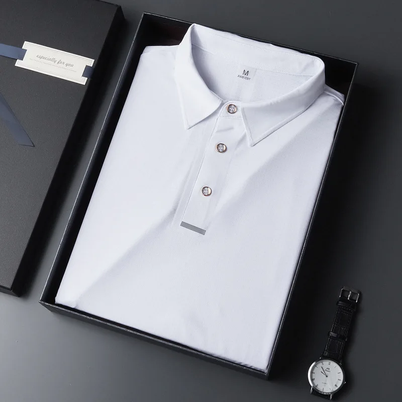 2021 summer new high-end business men's short-sleeved T-shirt men's ice silk fashion shirt collar t-shirt men's polo shirt
2021 summer new high-end business men's short-sleeved T-shirt men's ice silk fashion shirt collar t-shirt men's polo shirt