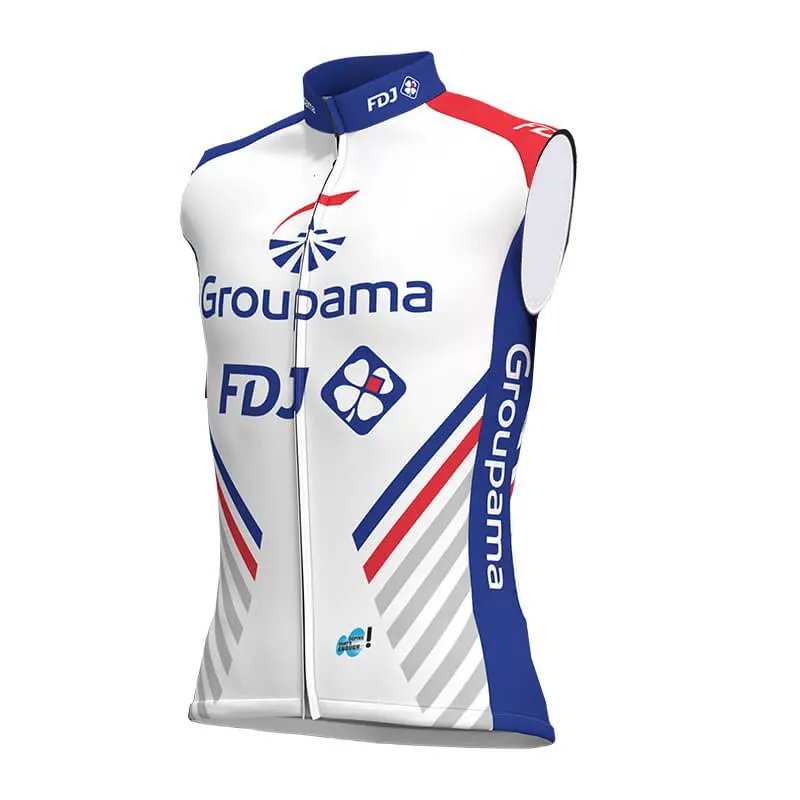 2020 профессиональная команда groupama FDJ зимний флисовый велосипедный жилет теплый