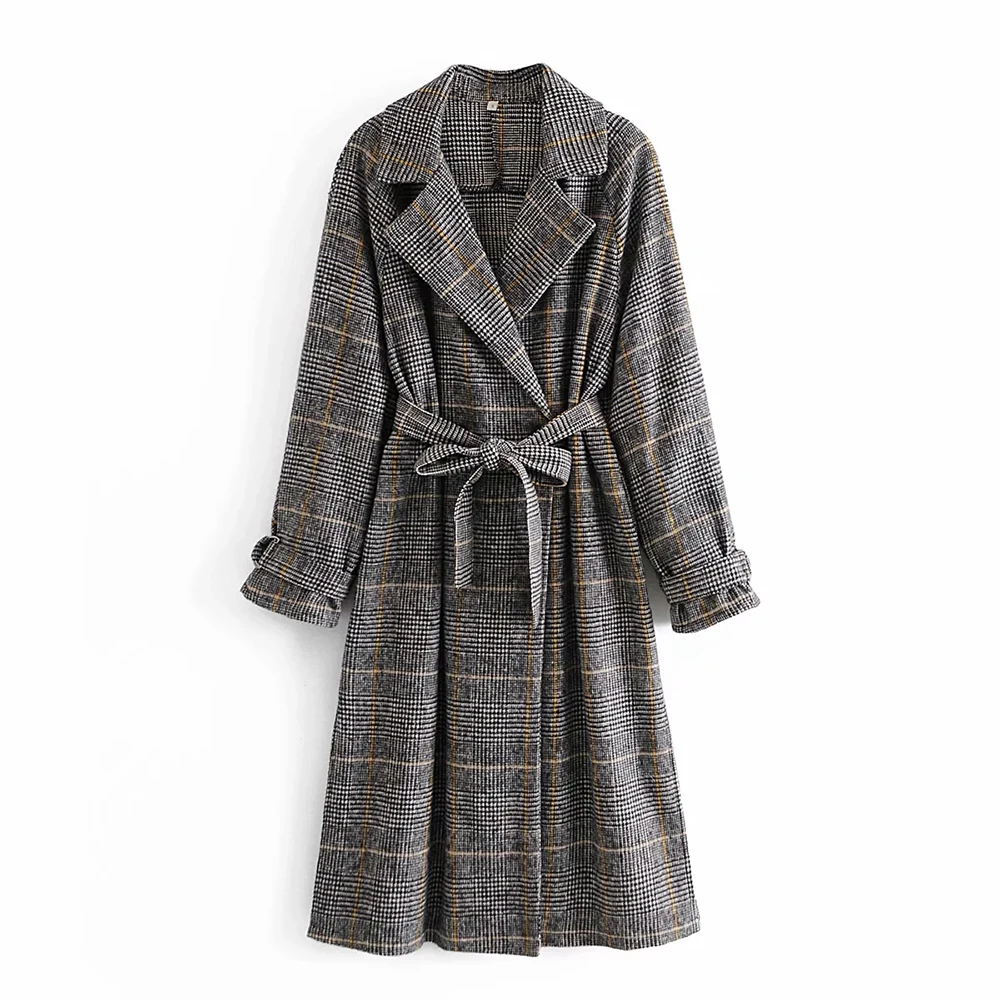 XIKOM 2021 Women TurnDown Collar Houndstooth No buck Belt Long Sleeve Outwear Female Vintage Office Lady Slim Long Outerwear
XIKOM 2021 Women TurnDown Collar Houndstooth No buck Belt Long Sleeve Outwear Female Vintage Office Lady Slim Long Outerwear