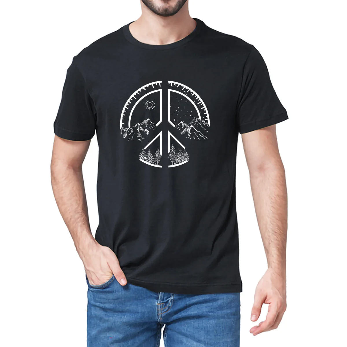 Unisex 100% Cotton Four Seasons Peace Sign Outdoor Adventure Hippie Retro 60s Men's Novelty Oversized T-Shirt Women Casual Tee
Unisex 100% Cotton Four Seasons Peace Sign Outdoor Adventure Hippie Retro 60s Men's Novelty Oversized T-Shirt Women Casual Tee
