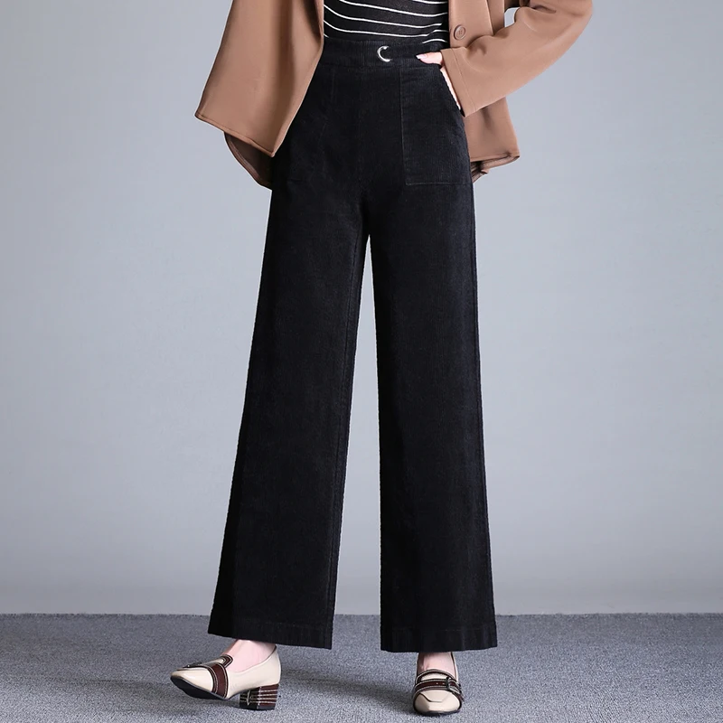 2021 Autumn Fashion Women Wide Leg Pants Solid Color Black Casual Elastic Waist Sweatpants Women Loose Trousers High Quality
2021 Autumn Fashion Women Wide Leg Pants Solid Color Black Casual Elastic Waist Sweatpants Women Loose Trousers High Quality