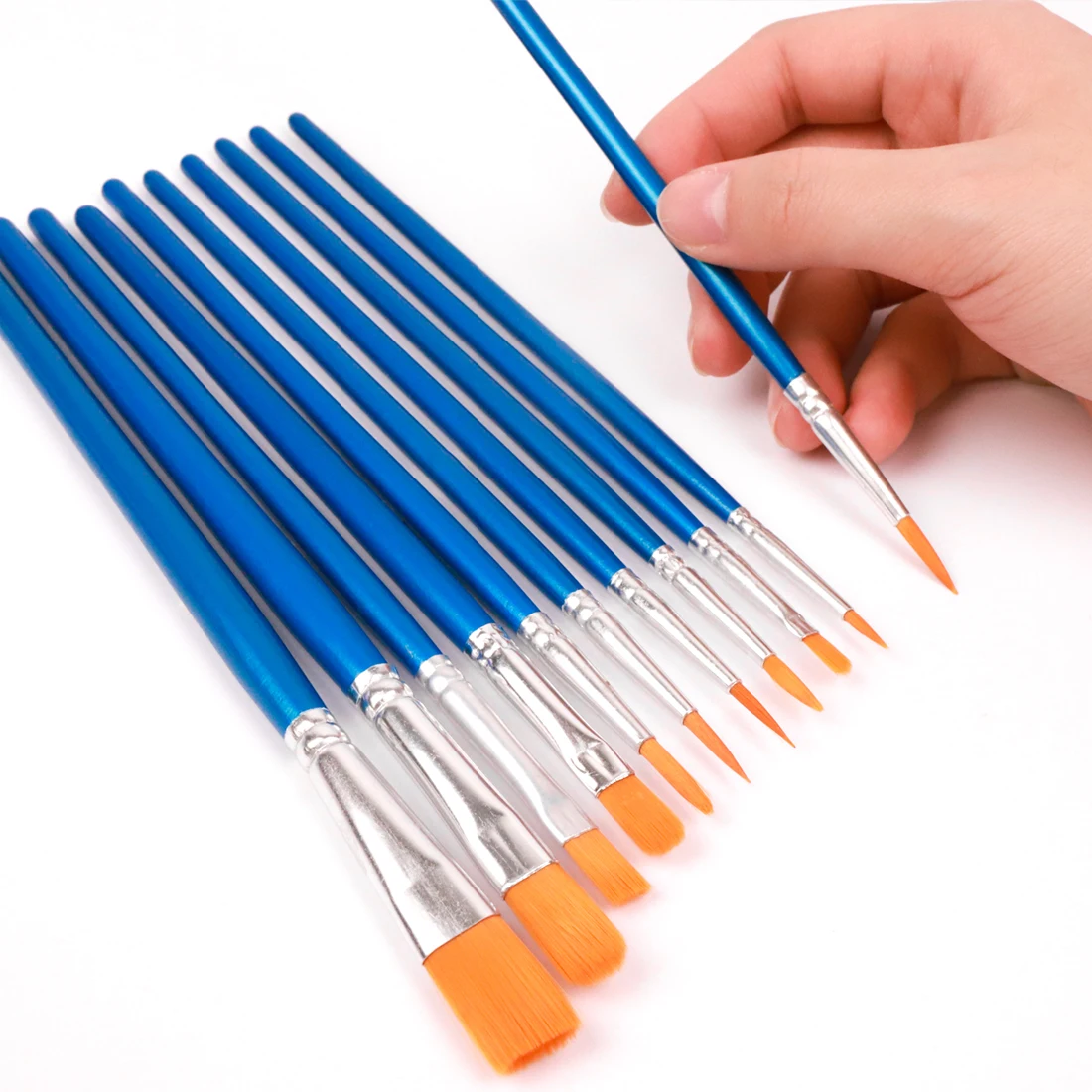 10pcs Nylon Hair Brushes For Painting Acrylic Watercolor Professional Art Paint Brushes Students Children's Day Gifts Supplies
10pcs Nylon Hair Brushes For Painting Acrylic Watercolor Professional Art Paint Brushes Students Children's Day Gifts Supplies