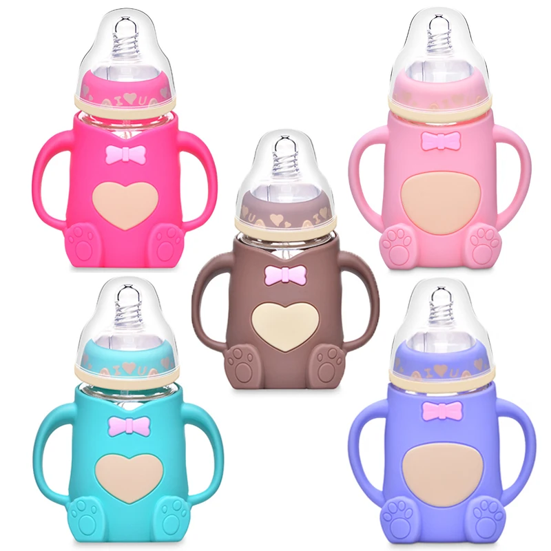 240ml Baby Silicone Milk Feeding Bottle Mamadeira Vidro BPA Free Safe Infant Juice Water Feeding Bottle cup Glass Nursing Feede
240ml Baby Silicone Milk Feeding Bottle Mamadeira Vidro BPA Free Safe Infant Juice Water Feeding Bottle cup Glass Nursing Feede