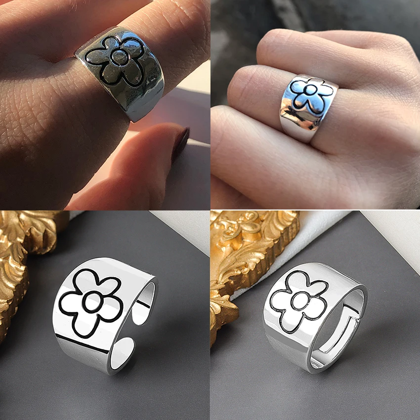 Vintage Punk Version Daisy Flower Women's Ring Minimalist Silver Color Metal Ring for Women Men Fashion Jewelry Accessories
Vintage Punk Version Daisy Flower Women's Ring Minimalist Silver Color Metal Ring for Women Men Fashion Jewelry Accessories